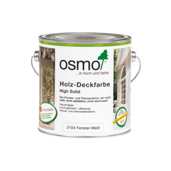 Белая краска для окон и дверей для внутренних и наружных работ OSMO Holz-Deckfarbe